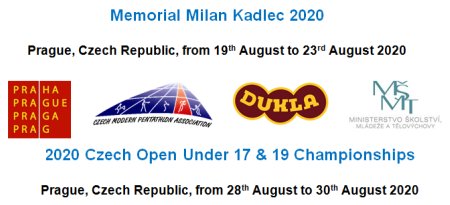 Gara assegnata alle ASA – Memorial Kladec 19-23/8 – Czech Open U17/U19 28-30/8 Praga (CZE)