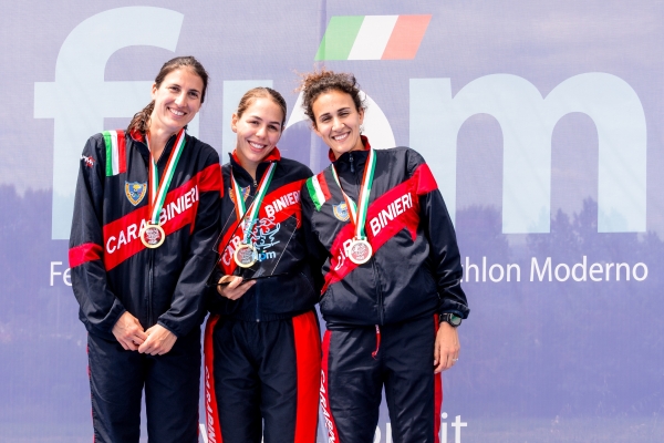 Podio CC Carabinieri OstacoliCAMPIONATO ITALIANO di ODMaschile e FemminileMontelibretti 9-10 maggio 2026Foto D. Montano / DBM - Deepbluemedia
