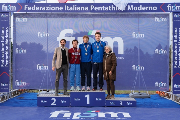 da sx  Gabriele Vescio Emanuele Tromboni Giorgio Malan Denis Agavriloaie Luciana Dapretto 
FIPM  Campionato Italiano Assoluto
Memorial Valter Magni
 CPO Montelibretti
Photo  / Deepbluemedia 
DBM Reserved Rights 
Author must be mentioned when published
Editorial/media use only