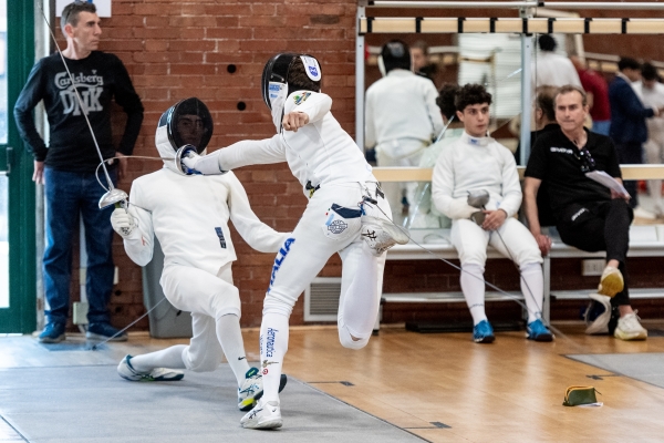 Matteo Bovenzi - C.S. AERONAUTICA Matteo Gozzoli - Agon A.S.D. in gara nei Scherma– Ranking Round
CAMPIONATO ITALIANO JUNIOR PENTATHLON MODERNO
Maschile e Femminile
Roma – Montelibretti 17-19 aprile 2026
Foto D. Montano / DBM - Deepbluemedia