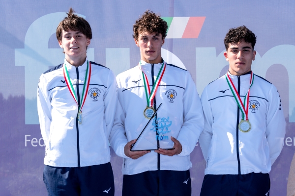PM Torino Medaglia D’oro, Athlion Roma Medaglia d’Argento, G.S. FIAMME ORO medaglia di Bronzo Podio
CAMPIONATO ITALIANO JUNIOR PENTATHLON MODERNO
Maschile e Femminile
Roma – Montelibretti 17-19 aprile 2026
Foto D. Montano / DBM - Deepbluemedia